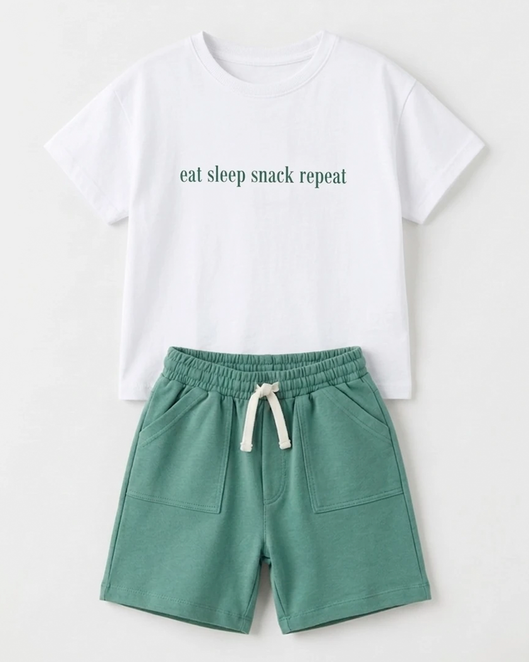 Памучен комплект „Eat, Sleep, Snack, Repeat“