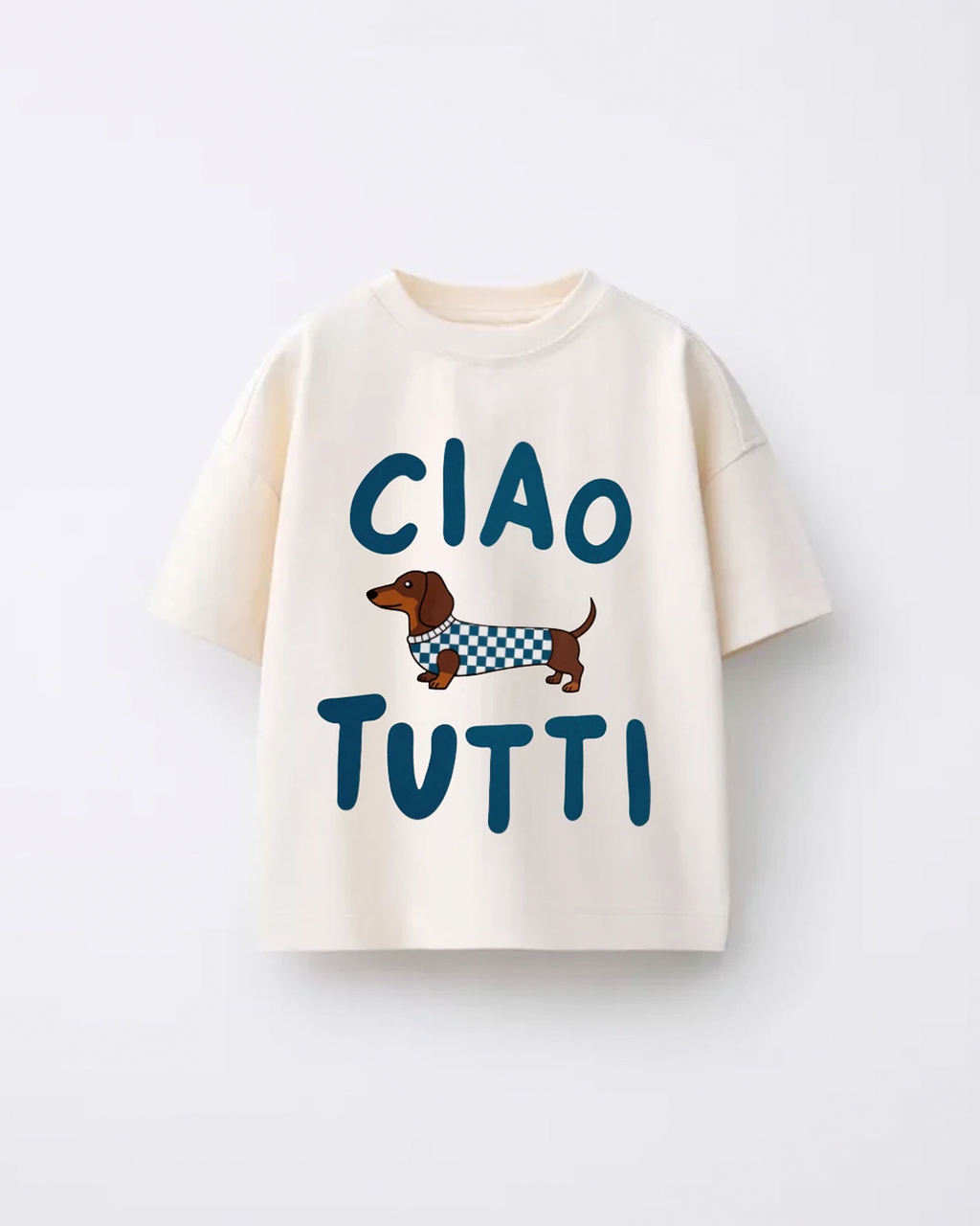 Тениска „Ciao Tutti“ с дакелче