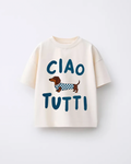 Тениска „Ciao Tutti“ с дакелче